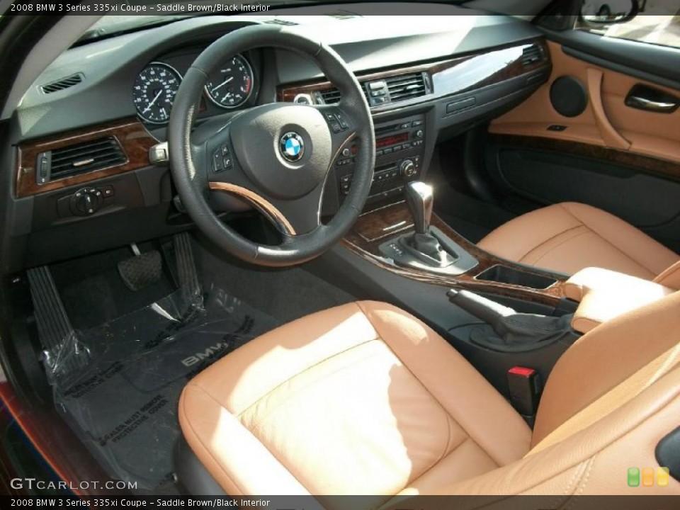Saddle Brown/Black Interior Prime Interior for the 2008 BMW 3 Series 335xi Coupe #47813657