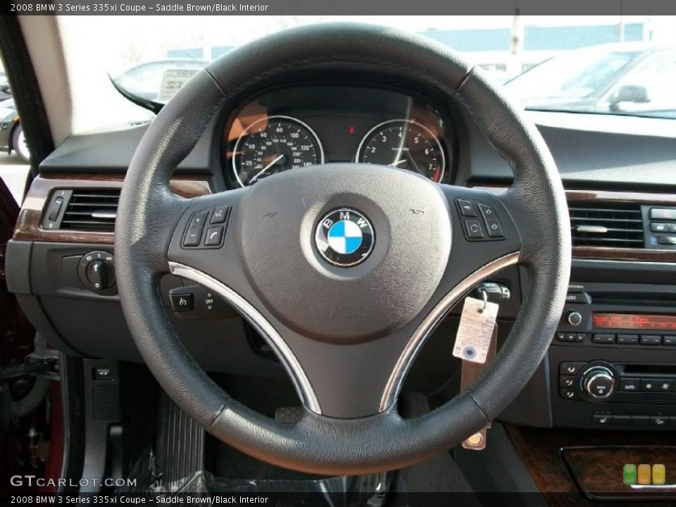 Saddle Brown/Black Interior Steering Wheel for the 2008 BMW 3 Series 335xi Coupe #47813738