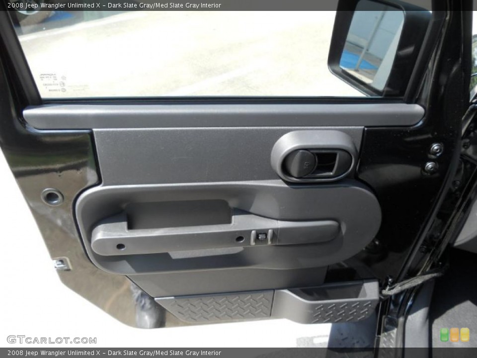 Dark Slate Gray/Med Slate Gray Interior Door Panel for the 2008 Jeep Wrangler Unlimited X #47814506