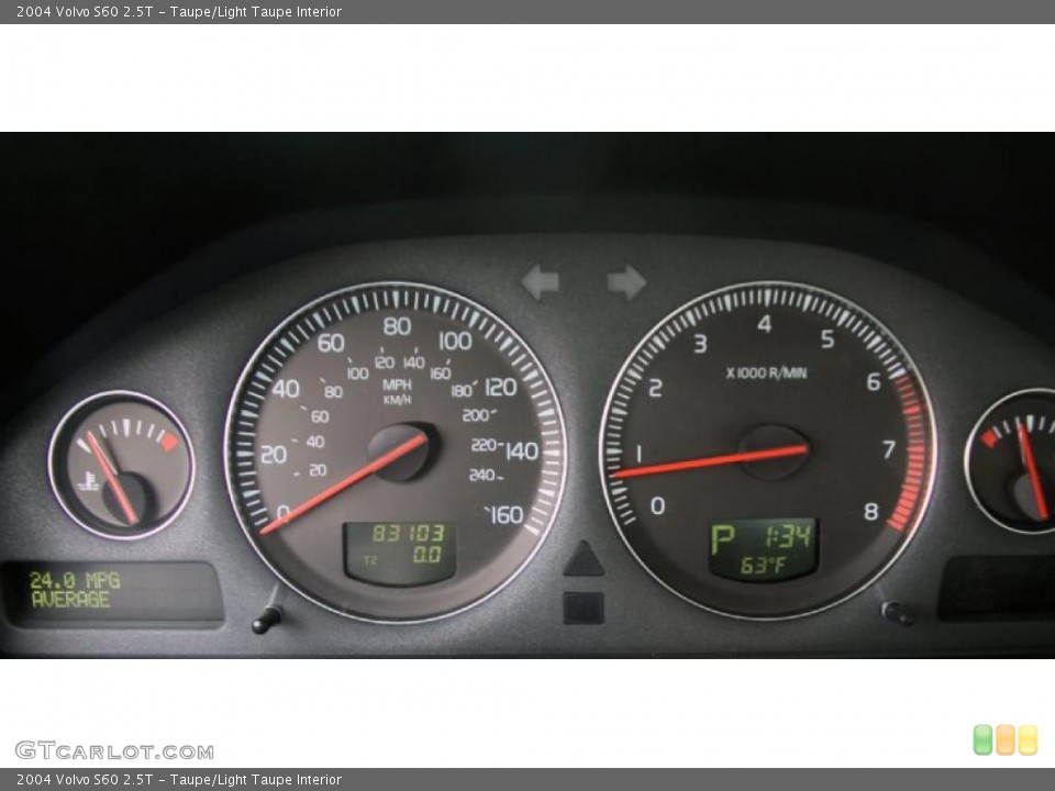 Taupe/Light Taupe Interior Gauges for the 2004 Volvo S60 2.5T #47814626