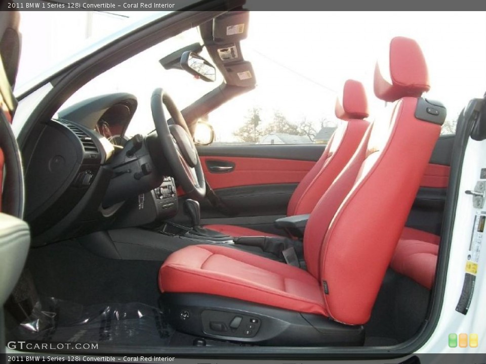 Coral Red Interior Photo for the 2011 BMW 1 Series 128i Convertible #47814719