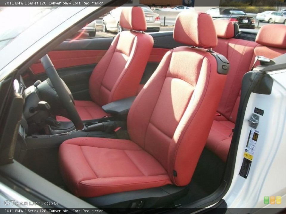 Coral Red Interior Photo for the 2011 BMW 1 Series 128i Convertible #47814734