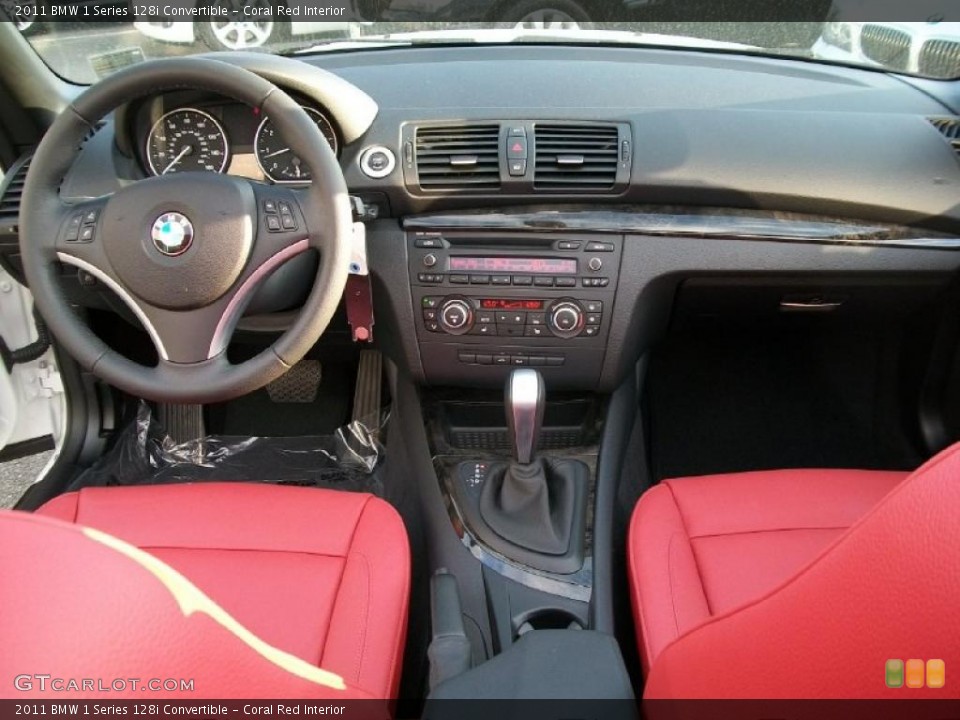 Coral Red Interior Dashboard for the 2011 BMW 1 Series 128i Convertible #47814749