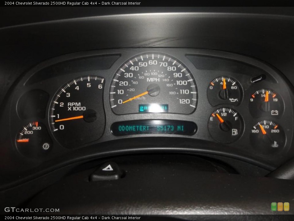 Dark Charcoal Interior Gauges for the 2004 Chevrolet Silverado 2500HD Regular Cab 4x4 #47818454