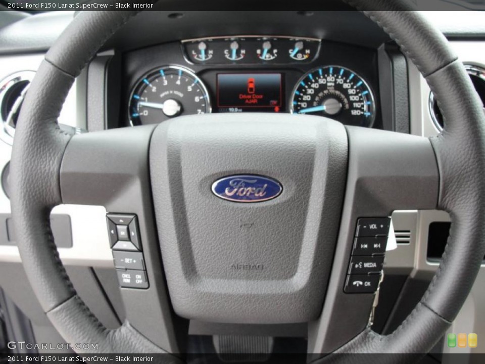 Black Interior Steering Wheel for the 2011 Ford F150 Lariat SuperCrew #47821475