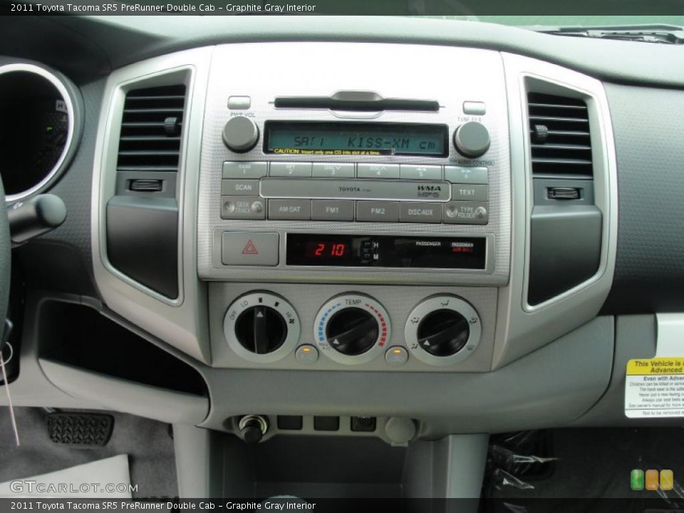 Graphite Gray Interior Controls for the 2011 Toyota Tacoma SR5 PreRunner Double Cab #47823185
