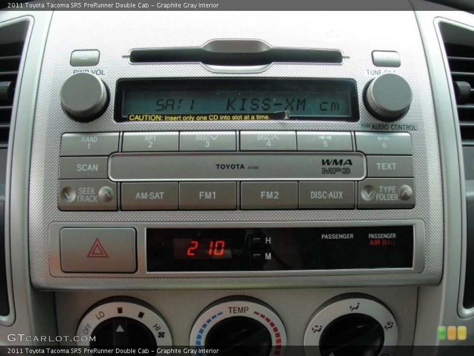 Graphite Gray Interior Controls for the 2011 Toyota Tacoma SR5 PreRunner Double Cab #47823212