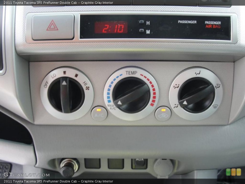 Graphite Gray Interior Controls for the 2011 Toyota Tacoma SR5 PreRunner Double Cab #47823233