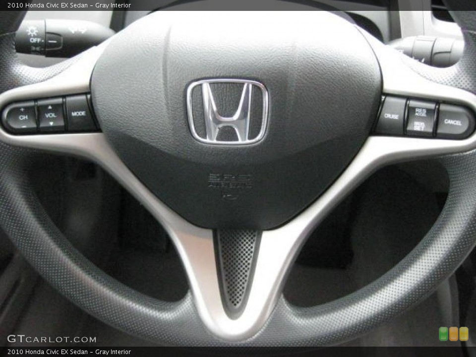 Gray Interior Steering Wheel for the 2010 Honda Civic EX Sedan #47827043