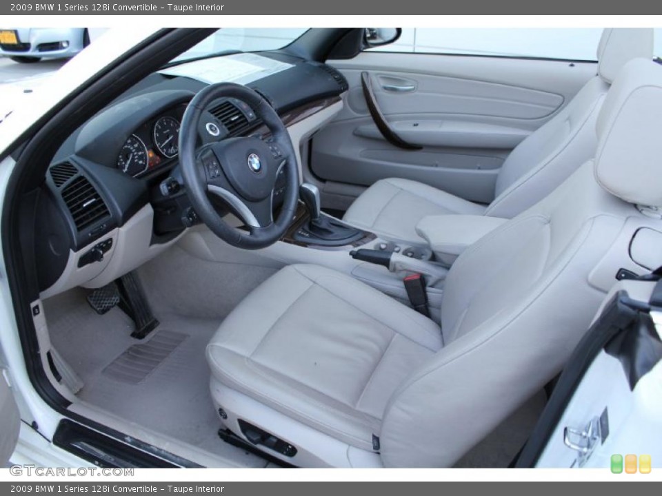 Taupe Interior Photo for the 2009 BMW 1 Series 128i Convertible #47831831