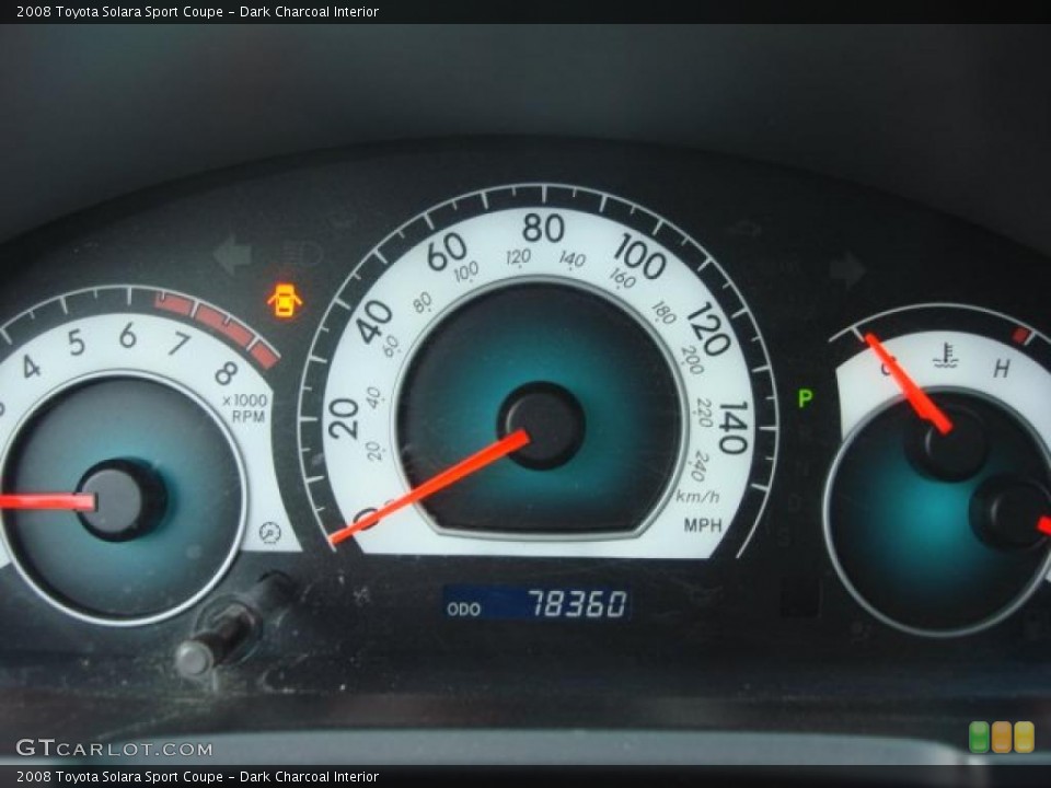 Dark Charcoal Interior Gauges for the 2008 Toyota Solara Sport Coupe #47834372