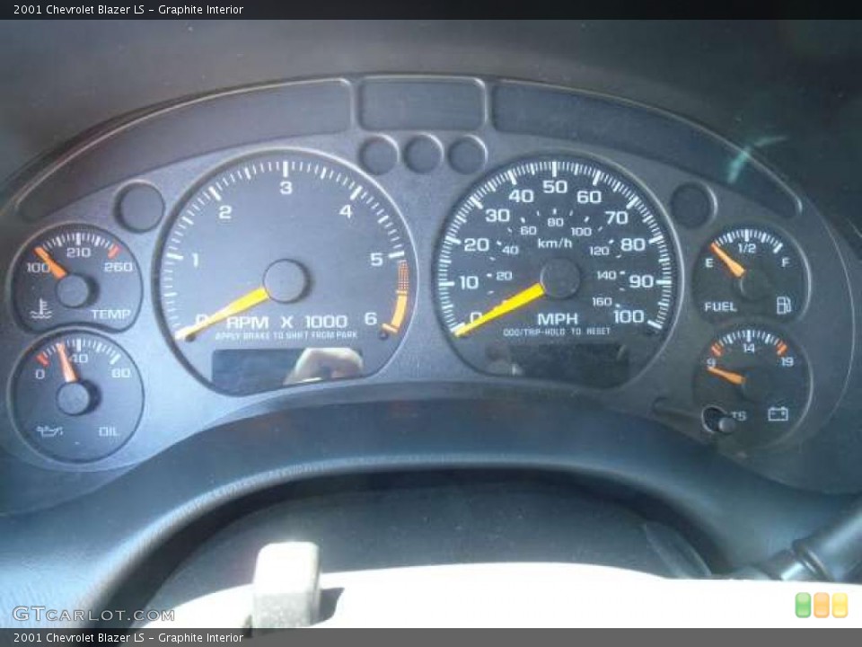 Graphite Interior Gauges for the 2001 Chevrolet Blazer LS #47834696