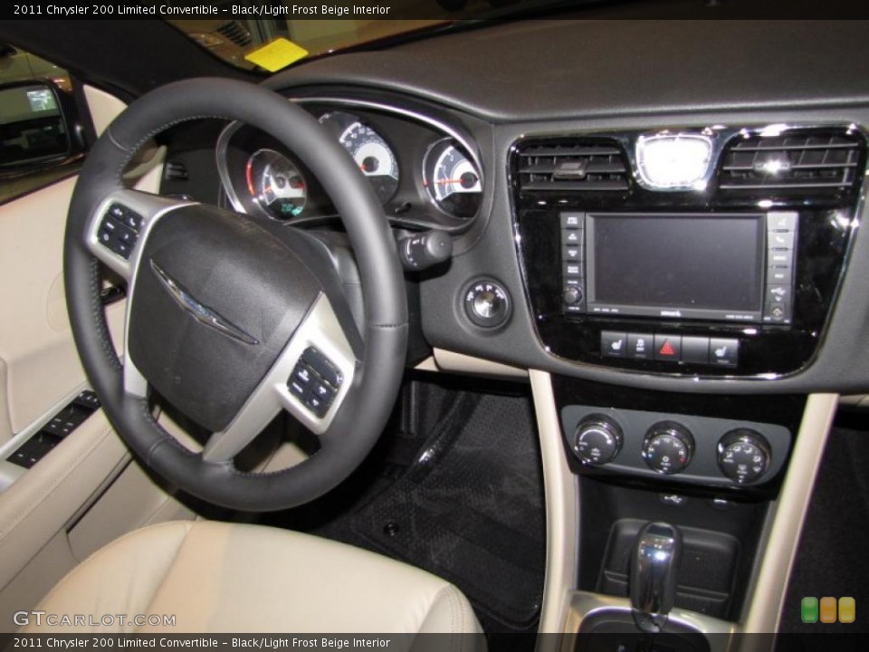 Black/Light Frost Beige Interior Dashboard for the 2011 Chrysler 200 Limited Convertible #47836263