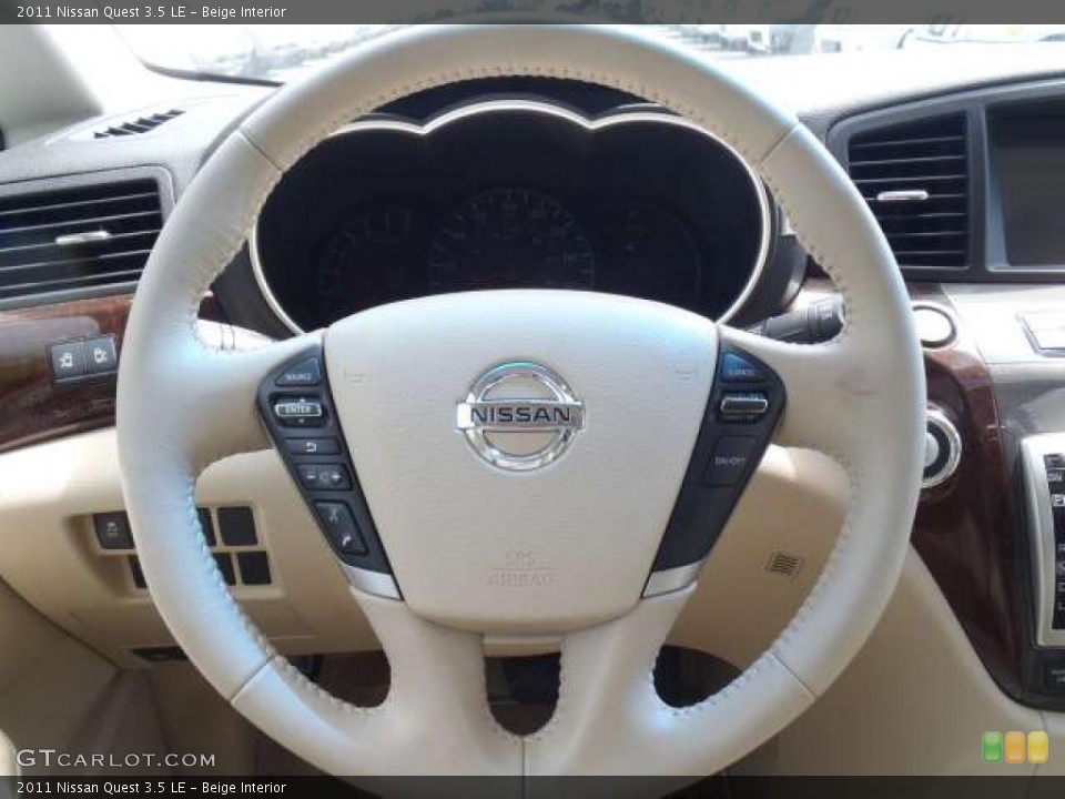 Beige Interior Steering Wheel for the 2011 Nissan Quest 3.5 LE #47837003