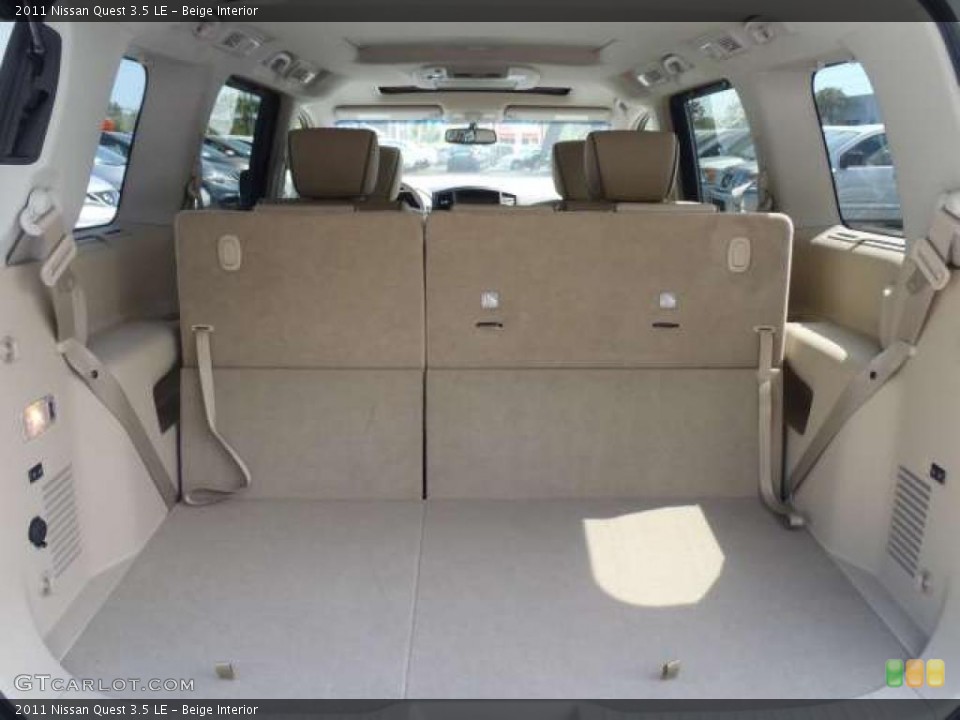 Beige Interior Trunk for the 2011 Nissan Quest 3.5 LE #47837099