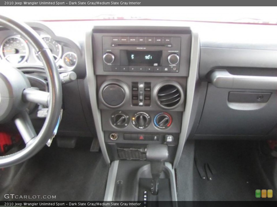 Dark Slate Gray/Medium Slate Gray Interior Controls for the 2010 Jeep Wrangler Unlimited Sport #47842544