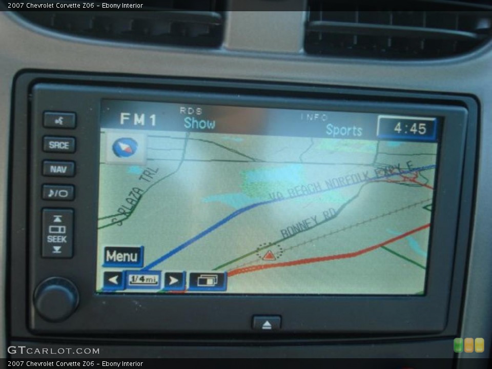 Ebony Interior Navigation for the 2007 Chevrolet Corvette Z06 #47842772