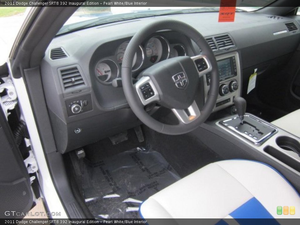 Pearl White/Blue Interior Prime Interior for the 2011 Dodge Challenger SRT8 392 Inaugural Edition #47843963