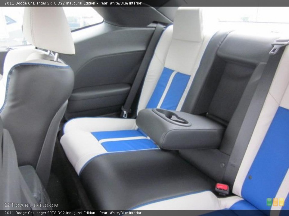 Pearl White/Blue Interior Photo for the 2011 Dodge Challenger SRT8 392 Inaugural Edition #47844007