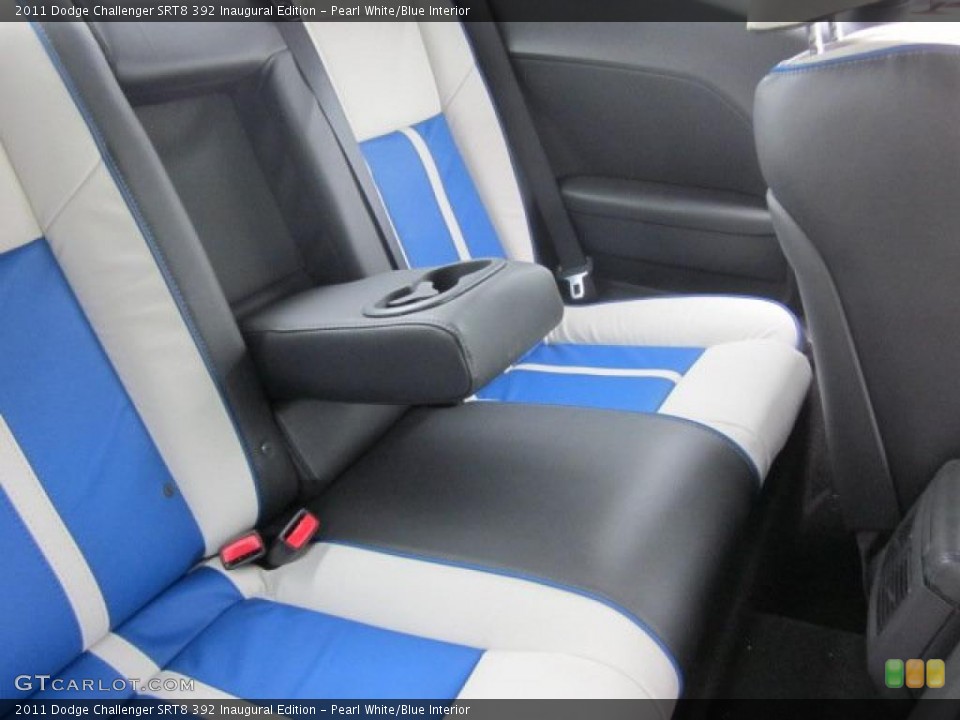 Pearl White/Blue Interior Photo for the 2011 Dodge Challenger SRT8 392 Inaugural Edition #47844074