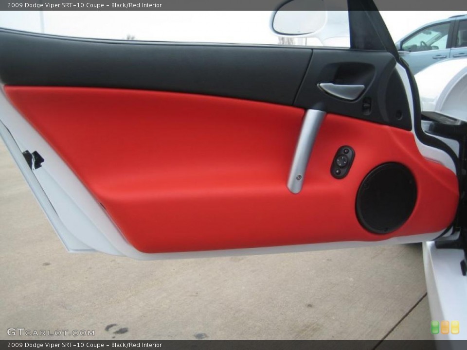 Black/Red Interior Door Panel for the 2009 Dodge Viper SRT-10 Coupe #47844236
