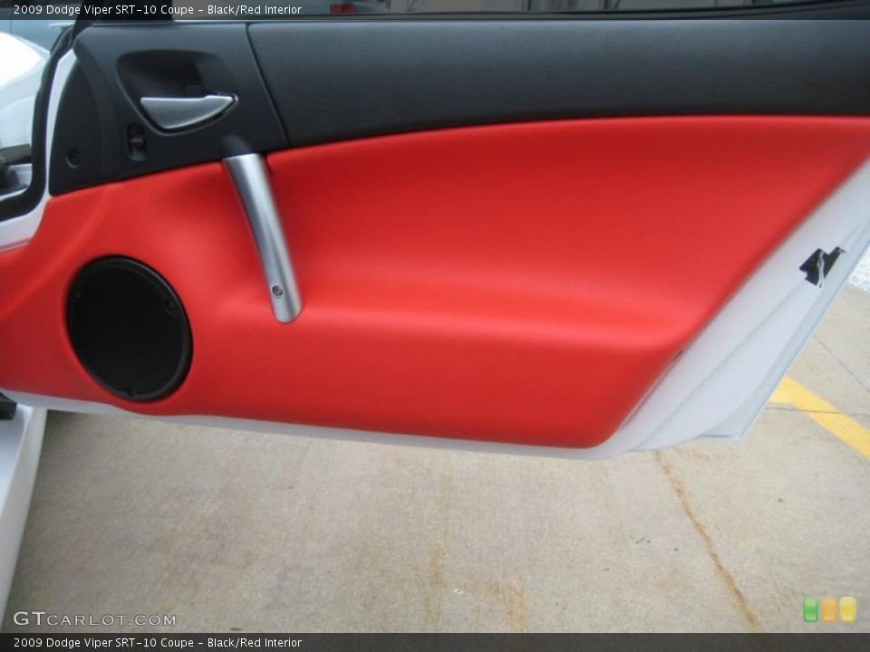 Black/Red Interior Door Panel for the 2009 Dodge Viper SRT-10 Coupe #47844347