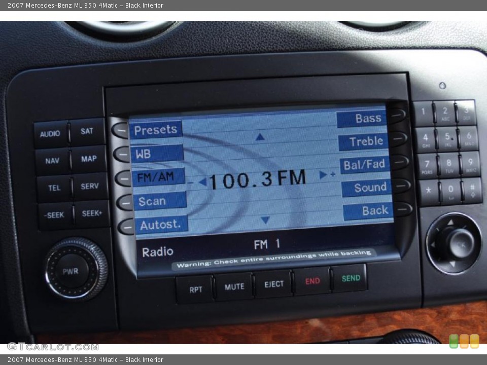 Black Interior Controls for the 2007 Mercedes-Benz ML 350 4Matic #47851400