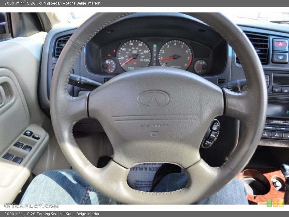 Stone Beige Interior Steering Wheel for the 2000 Infiniti G 20 Touring Sedan #47851904