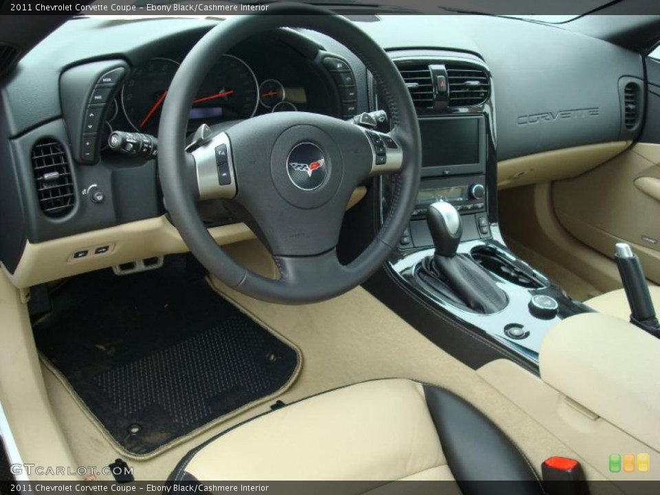 Ebony Black/Cashmere Interior Prime Interior for the 2011 Chevrolet Corvette Coupe #47852471