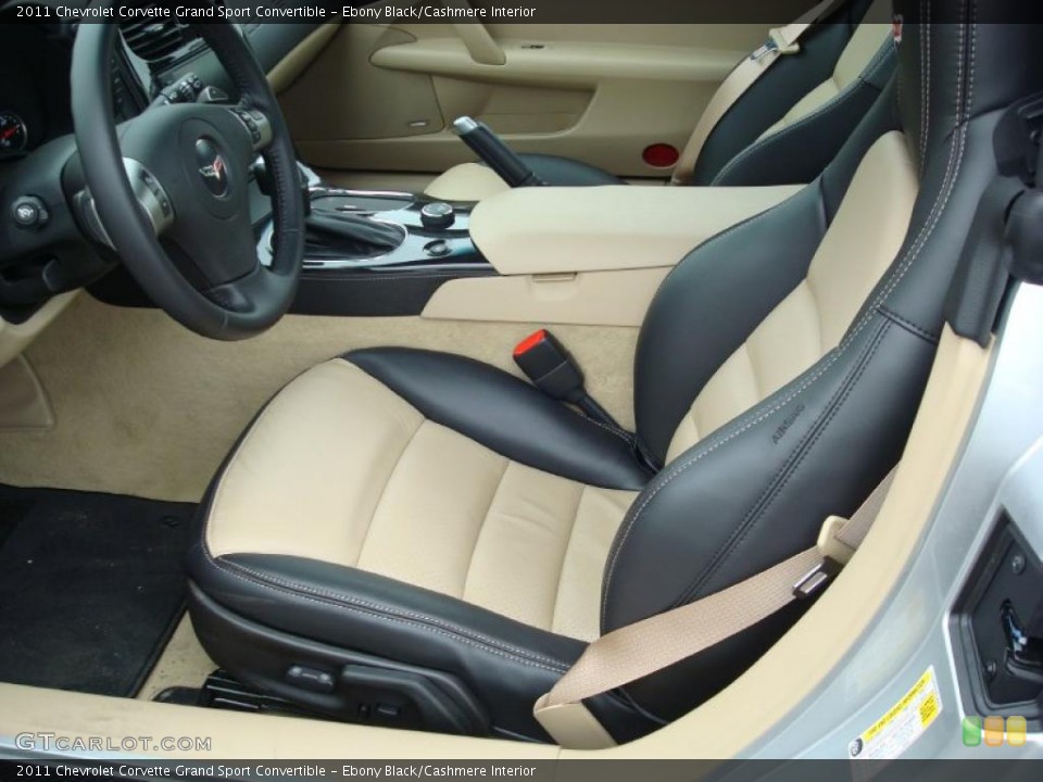 Ebony Black/Cashmere Interior Photo for the 2011 Chevrolet Corvette Grand Sport Convertible #47852660