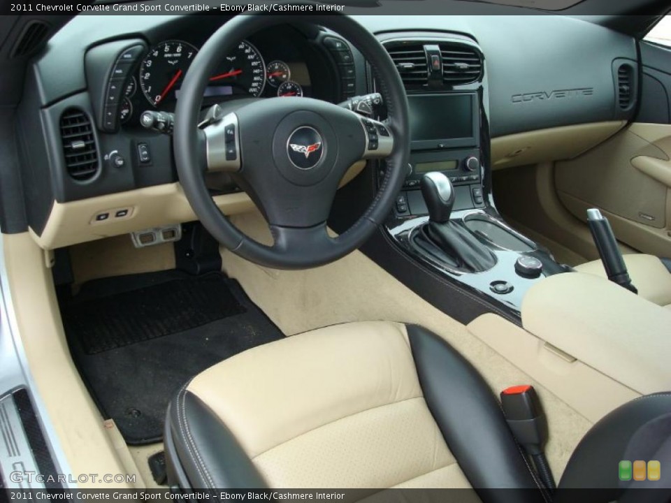 Ebony Black/Cashmere Interior Prime Interior for the 2011 Chevrolet Corvette Grand Sport Convertible #47852672