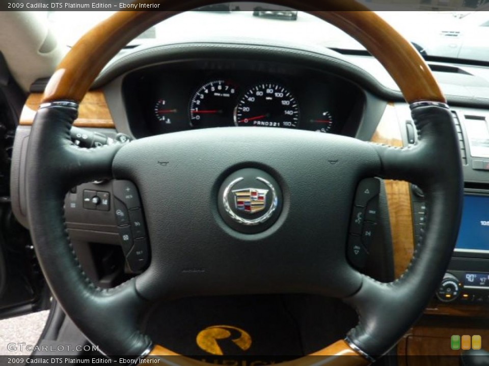 Ebony Interior Steering Wheel for the 2009 Cadillac DTS Platinum Edition #47854406