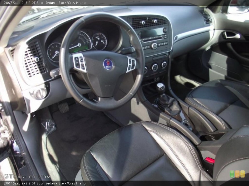 Black/Gray Interior Photo for the 2007 Saab 9-3 2.0T Sport Sedan #47857541