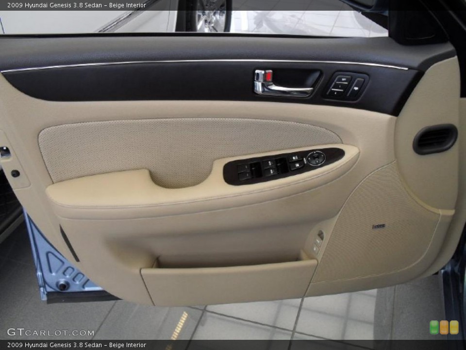 Beige Interior Door Panel for the 2009 Hyundai Genesis 3.8 Sedan #47859874