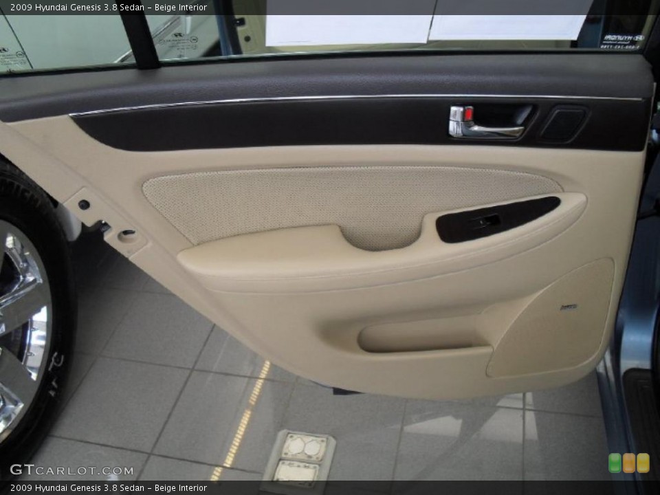 Beige Interior Door Panel for the 2009 Hyundai Genesis 3.8 Sedan #47859892