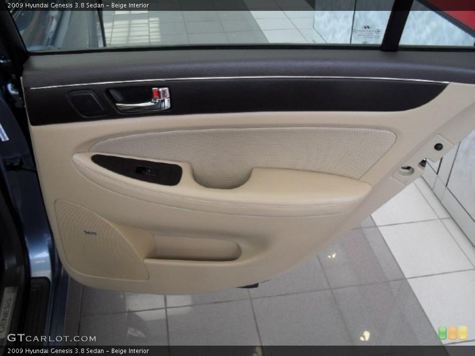 Beige Interior Door Panel for the 2009 Hyundai Genesis 3.8 Sedan #47859922