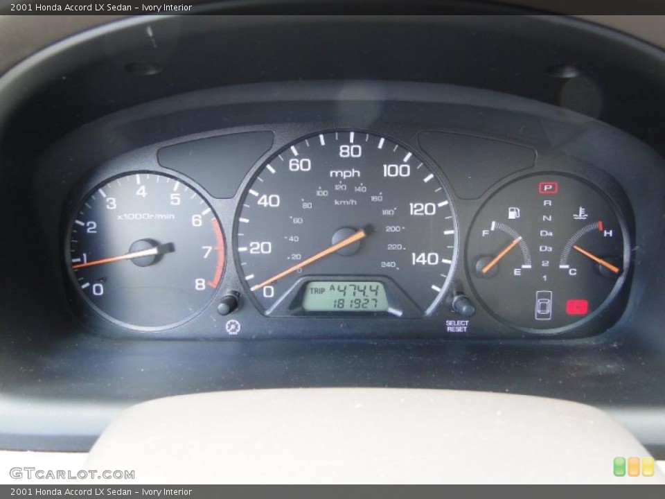 Ivory Interior Gauges for the 2001 Honda Accord LX Sedan #47874176