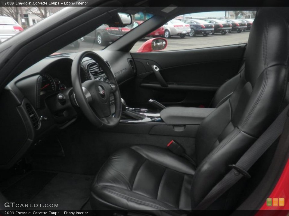 Ebony Interior Photo for the 2009 Chevrolet Corvette Coupe #47874776