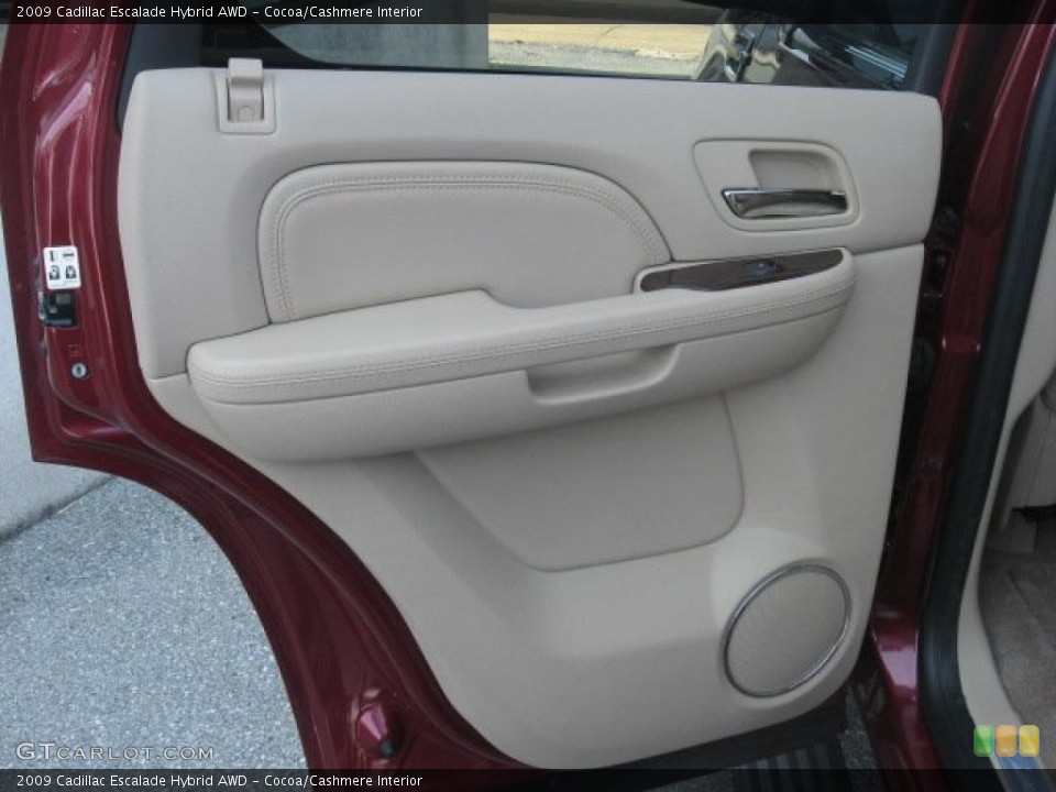 Cocoa/Cashmere Interior Door Panel for the 2009 Cadillac Escalade Hybrid AWD #47876090