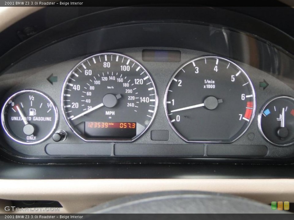 Beige Interior Gauges for the 2001 BMW Z3 3.0i Roadster #47876615