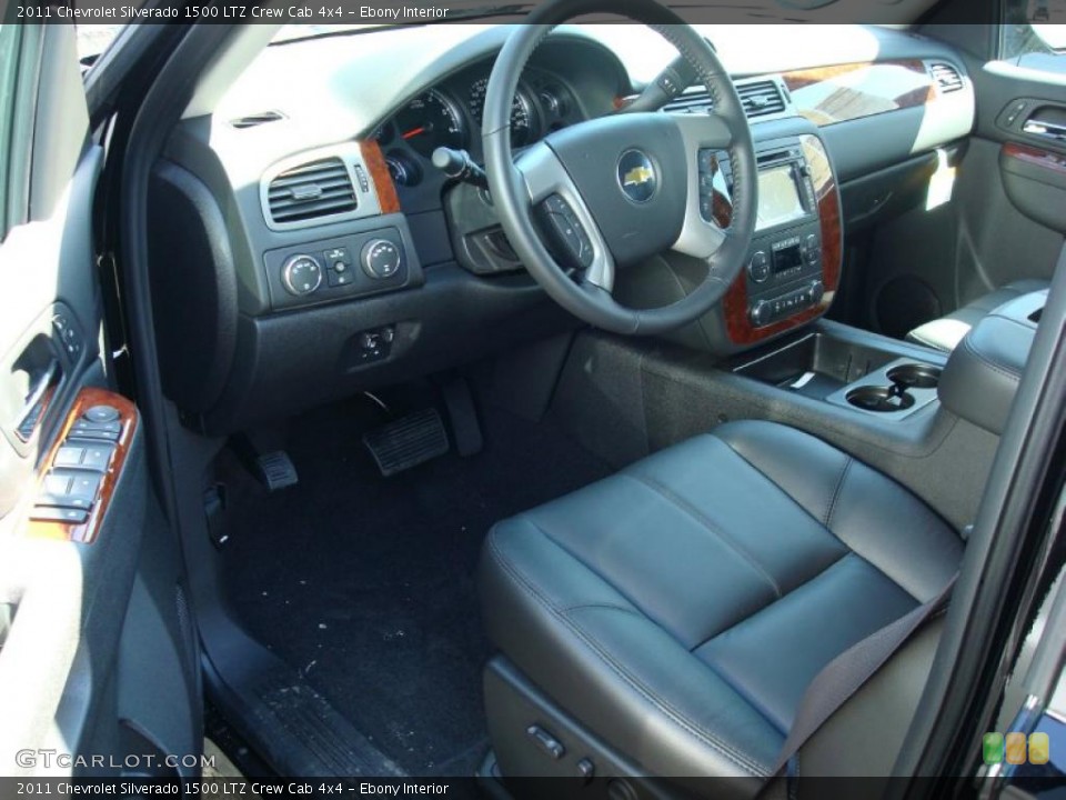 Ebony Interior Photo for the 2011 Chevrolet Silverado 1500 LTZ Crew Cab 4x4 #47877671