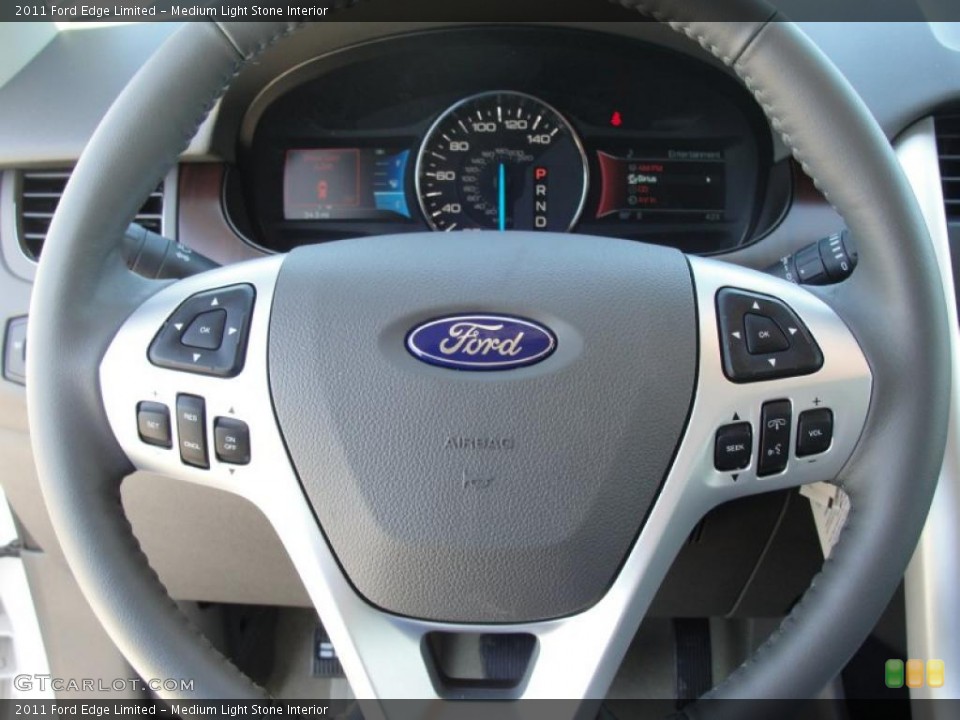 Medium Light Stone Interior Steering Wheel for the 2011 Ford Edge Limited #47878037