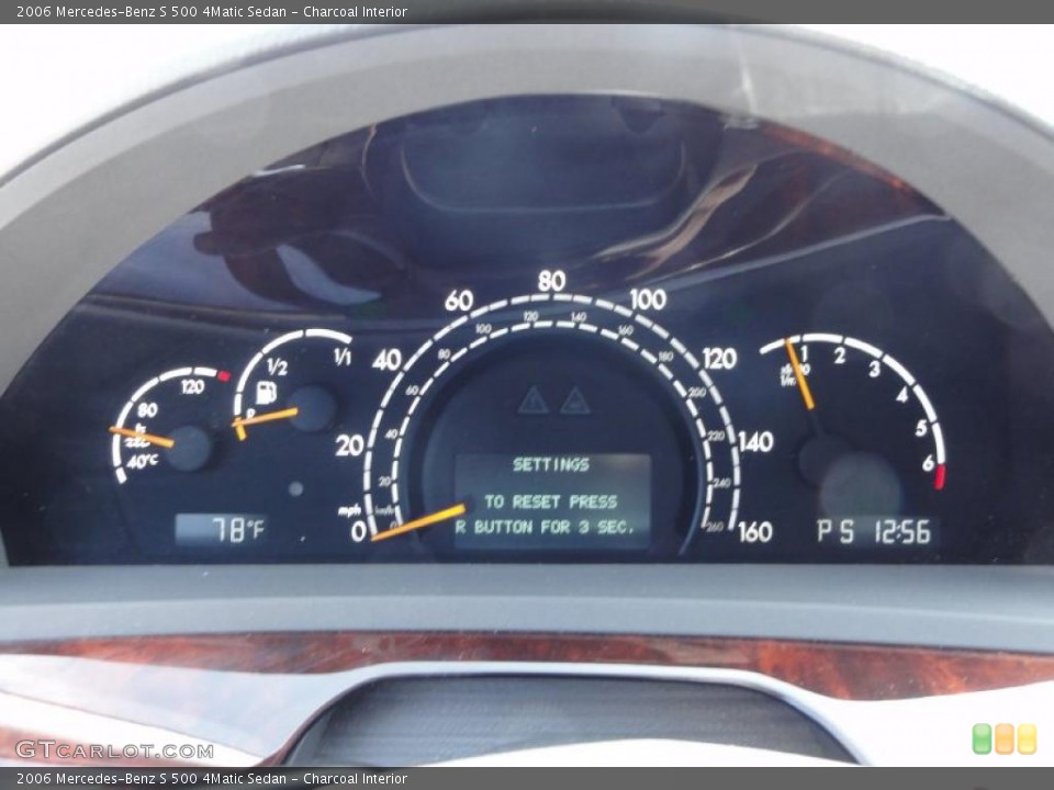 Charcoal Interior Gauges for the 2006 Mercedes-Benz S 500 4Matic Sedan #47881418