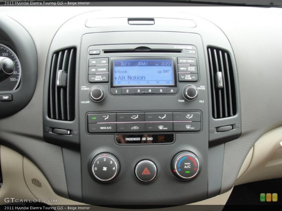 Beige Interior Controls for the 2011 Hyundai Elantra Touring GLS #47881565