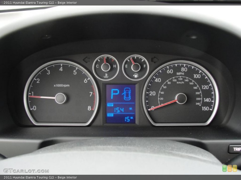 Beige Interior Gauges for the 2011 Hyundai Elantra Touring GLS #47881640