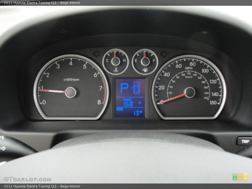 Beige Interior Gauges for the 2011 Hyundai Elantra Touring GLS #47882222