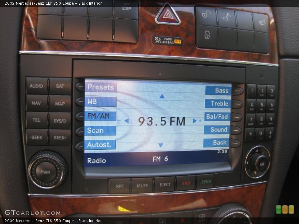 Black Interior Controls for the 2009 Mercedes-Benz CLK 350 Coupe #47887703