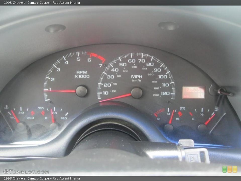 Red Accent Interior Gauges for the 1998 Chevrolet Camaro Coupe #47888018