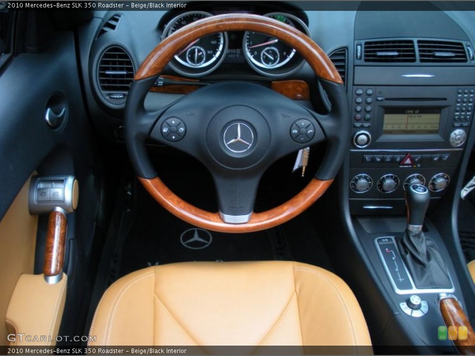 Beige/Black Interior Steering Wheel for the 2010 Mercedes-Benz SLK 350 Roadster #47891180