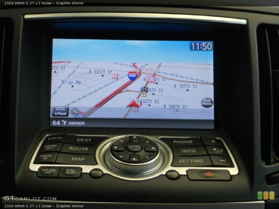 Graphite Interior Navigation for the 2009 Infiniti G 37 x S Sedan #47893796